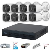 Resim Dahua 8 Kameralı Gece Görüşlü Güvenlik Seti Full Hd 