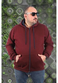 Resim Moc Grande Mocgrande Büyük Beden Unisex Kapüşonlu 3Ip Sweat 11701 Murdum Mürdüm 