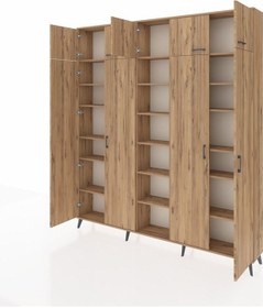 Resim Arges Dolap 18 Raflı 9 Kapaklı 220x30x243 Çam-çam/çam Atlas Çam/atlas Çam 