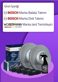 Resim Toyota Corolla Uyumlu 1.6 Bosch Ön Arka Fren Diski ve Balata 2013-2018 