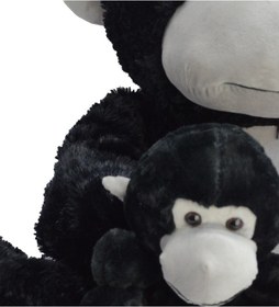 Resim Peluş Yavrulu Goril 70 Cm 62930 Siyah 