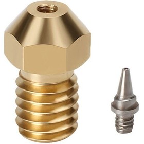 Resim Koodmax 3d Yazıcı Nozzle M6 V5 V6 E3d Çelik Pirinç Mk8 Ekstrüder Memesi Baskı Kafası 0.5mm 1.75mm 