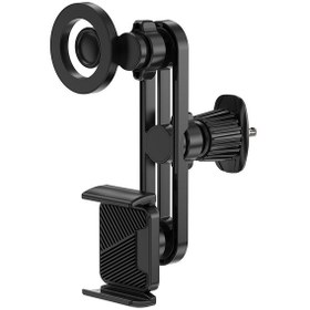 Resim Wiwu Wi-ch060 Gentleman Serisi 360 Derece Dönebilen 2in1 Araç Telefon Tutucu Siyah Siyah 