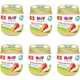 Resim Hipp Kavanoz Maması Organik Armutlu Şeftali Püresi 125 gr 6 Adet 
