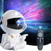 Resim 4 Mevsim Astronot Galaksi Projektörü, Yıldız Projeksiyonu ve Nebula Tavan Işığı - Uzaycı Tasarımlı LED Gece Lambası, Uzaktan Kumandalı, Ayarlanabilir Parlaklık, Çoklu Modlar, Oda, Yatak Odası, Oturma Odası, Oyun Odası için Uygun, Noel, Doğum Günü ve Parti Dekorasyonu, USB Bağlantılı Aydınlatma Aksesuarları 