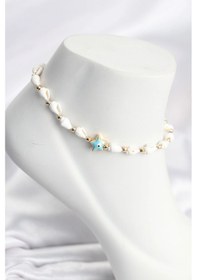 Resim Deniz Kabuğu Model Yıldız Detaylı Halhal Çok Renkli 
