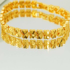 Resim 24K Altın Kaplama Şanslı Yonca Kadın Bilekliği - Düğünler, Noel Hediyeleri & Günlük Kıyafetler için Zarif Rustik Cazibe Takıları, Yıl Boyu Kullanıma Uygun İnce Dört Yapraklı Yonca Tasarımı, Yonca Takısı, Düğün Aksesuarı, Bayramlık Aksesuar, Lüks Bitiş 