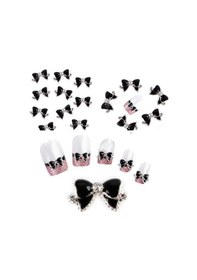 Resim Bestgo Alaşım Rhinestones Papyon Ilmek Papyon Tırnak Sanat Glitter Dilimleri Dıy Süslemeleri Yeni 