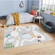 Resim FABBHOME Dijital Baskı Kaymaz Taban Makinede Yıkanabilir Çocuk Odası Halısı Bebek Odası Halısı 