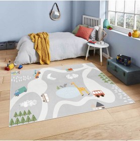 Resim FABBHOME Dijital Baskı Kaymaz Taban Makinede Yıkanabilir Çocuk Odası Halısı Bebek Odası Halısı 