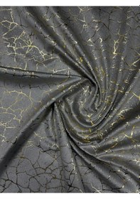 Resim Mza Varak Desenli Astarlı Döşemelik Kumaş Gri 