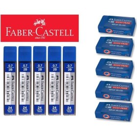 Resim Faber-Castell 0.7 Uç 5 Adet ve Sınav Silgisi 5 Adet 
