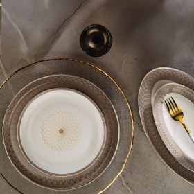 Resim Aryıldız Bone Umbrella Tılsım Grey 60 Parça 12 Kişilik Yemek Takımı 