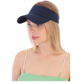 Resim Uv Koruyuculu Unisex Siperlikli Lacivert Şapka Lacivert 