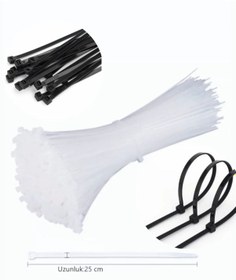 Resim Plastik Cırt Beyaz Siyah Kelepçe 25 C.m 