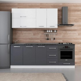 Resim Minar 230 Cm Mutfak Dolabı Beyaz Antrasit 230-A3 