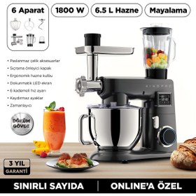Resim KİNGPRO Damboo Ksm4001 Mutfak Şefi Antrasit 