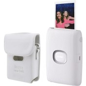 Resim Fujifilm Instax Mini Link 2 Beyaz Akıllı Telefon Yazıcısı ve Deri Kılıf Seti 