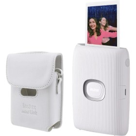 Resim Fujifilm Instax Mini Link 2 Beyaz Akıllı Telefon Yazıcısı ve Deri Kılıf Seti 