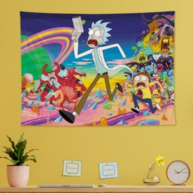 Resim Rick and Morty Duvar Örtüsü - 160 cm x 220 cm 