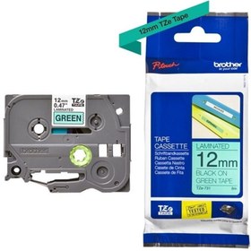 Resim TONERSEPETİ Tonersepeti Brother Tze-731 Siyah Lamine Etiket (12MM) 