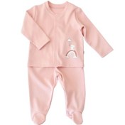 Resim Bibaby Biorganik Live Color Rabbit Pijama Takımı 59698 Somon Albimini