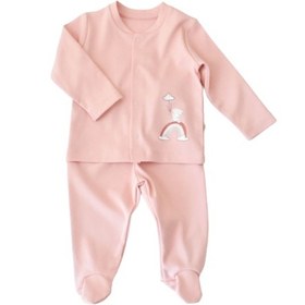 Resim Bibaby Biorganik Live Color Rabbit Pijama Takımı 59698 Somon 