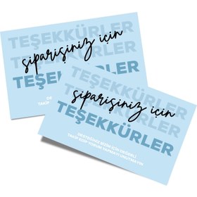 Resim Teşekkür Kartı (Tasarım 5) 6x9 - 50 Adet 