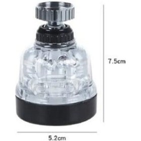 Resim Yayke Tasarruflu Oynar Başlık Şeffaf 3 Fonksiyonlu Musluk Başlığ 