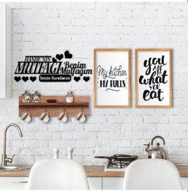 Resim Bk Home Doğal Ahşap Raflı Dekoratif Fincan Askılığı Mutfak Konsep (551038546) 