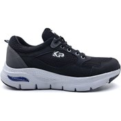 Resim KİNG PAOLO Memory Foam Erkek Siyah Yürüyüş Sneaker Spor Ayakkabı 