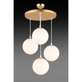 Resim Normadia 3'lü Beyaz Camlı Sarkıt Tepsi, Şık ve Zarif Avize Aksesuarı 