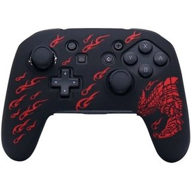 Resim Nintendo Switch Pro Oyun Kolu Yumuşak Şok Emici Silikon Koruyucu Kılıf Uyumlu Kırmızı 