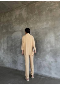 Resim Ezel Glory Bürümcük Kumaş Yakım Bej 