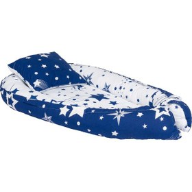Resim Özbay Btrend Babynest Yatak Ve Yastık+ Sallanır Sepe Lacivert 