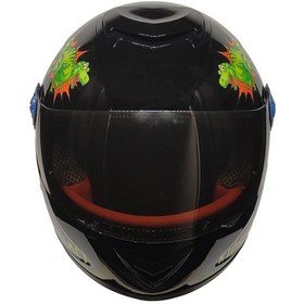 Resim Mts Full Face Motosiklet Çocuk Kaskı K4 Dino Black Siyah 