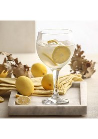 Resim LAV Misket Cam Goblet 6'lı 645 ml Ayaklı (Şarap Kadehi , Kokteyl Bardağı) 