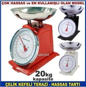 Resim HALL BREATHE 20kg Kapasiteli Renkli Kefeli Manuel Terazi, 100gr Hassasiyetli Mutfak ve Pazarcı Tartısı 