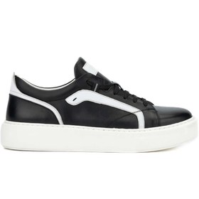 Resim Tamer Tanca Erkek Hakiki Deri Siyah Sneakers & Spor Ayakkabı 