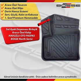 Resim Opel Corsa Paspas Elektrikli Araca Özel 2019 Sonrası İçin Derin Havuzlu Paspas Bosse North Serisi 