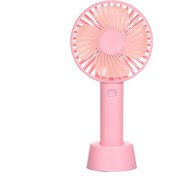 Resim . Şarj Edilebilir Pilli Mini El Tipi Vantilatör Tabanlı Benim İçin Pembe, 