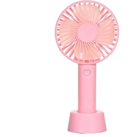 Resim . Şarj Edilebilir Pilli Mini El Tipi Vantilatör Tabanlı Benim İçin Pembe, 