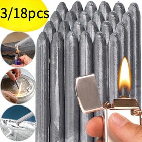 Resim 18 Parça Metal Düşük Sıcaklık Kaynak Çubukları Seti, Dayanıklı ve Kullanımı Kolay, Pil Gerektirmez, Takı ve El Tamiri için, Kuyruk Bağlantı Kaynağı Çubukları 