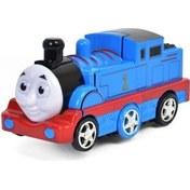 Resim Xhltd Elektrikli Tren Dönüştüren Robot Müzik Ses Işık Çocuk Eğitici Oyuncaklar Doğum Günü Hediyesi Diecasts Oyuncak Araçlar Mavi 