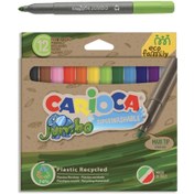 Resim Nessiworld Carioca Eco Family Jumbo Süper Yıkanabilir Keçeli Boya Kalemi 12'Li 