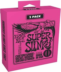 Resim Ernie Ball P03223 Super Slinky Elektro Tel Seti 3'lü Paket 