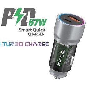 Resim 67w Turbo Araç Şarj Başlığı Usb + Pd Girişli 