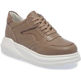 Resim Tergan Vizon Hakiki Deri Kadın Sneaker - K24I1AY67491-A44 