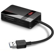 Resim Moveevo Kawau Usb3.0 Dörtlü Kart Okuyucu - Sd/tf/cf/ms Destekli, Hızlı Aktarım, Çoklu Sisteme Uyumlu, Plug & Play, 15cm Kablolu 