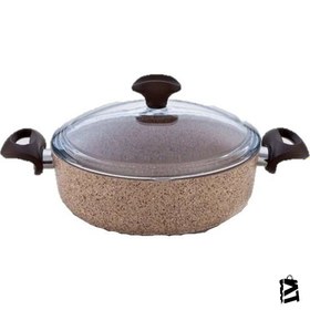 Resim Falez Creamy Granitec 22 Cm Kısa Granit Tencere 
